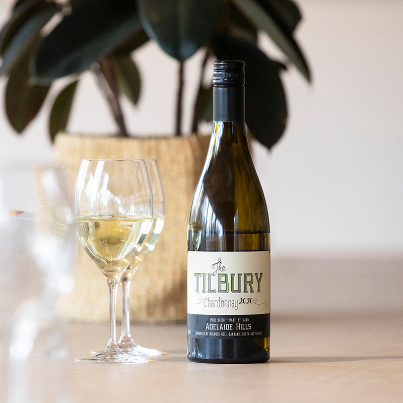 A bottle of Murdoch Hill 'The Tilbury' chardonnay.